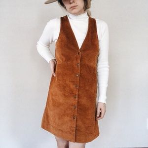 Free People Rust Jumper Dress